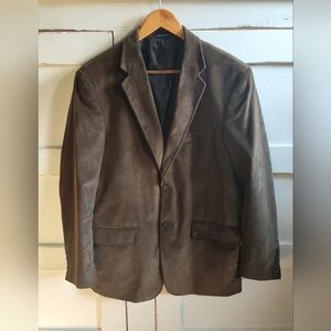 Stafford Essentials Men's Vintage Academia Chocolate Brown Corduroy Blazer | 40R